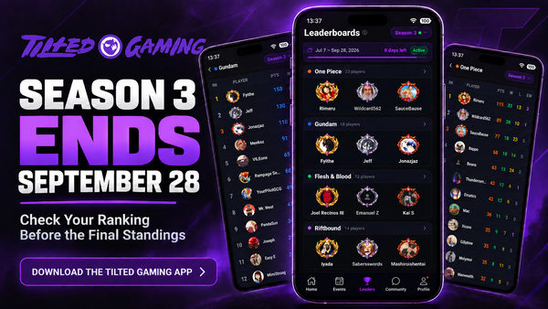 Season 3 Ends September 28 - Check Your Ranking!